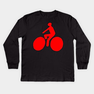 Red bicycle Kids Long Sleeve T-Shirt